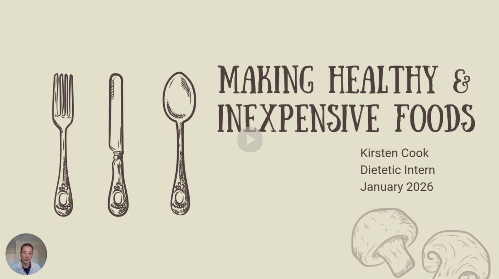 Making Healthy and Inexpensive Foods by Kristen Cook